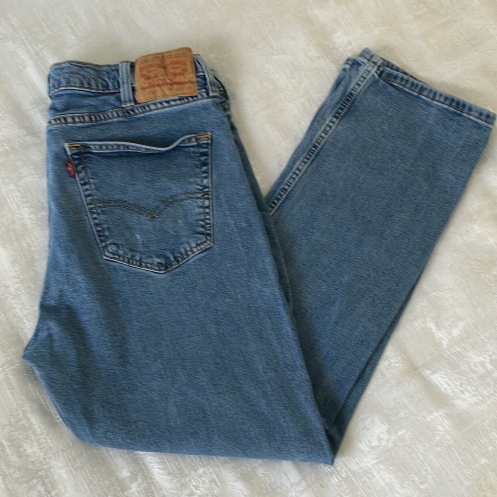 Levi's Blue Straight-Leg Jeans Medium Wash